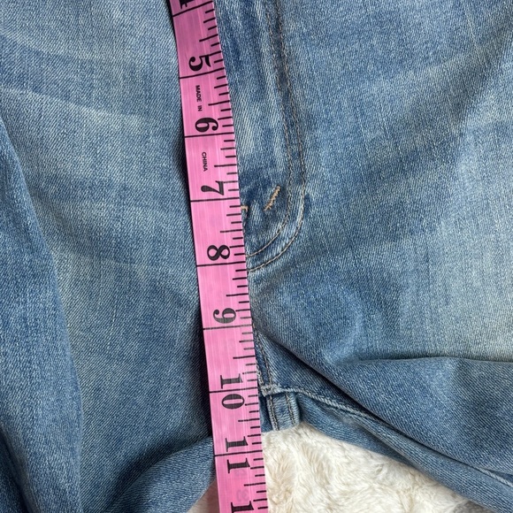 Mother The Stunner Ankle Step Fray Light Wash Raw Hem Crop Jeans - Picture 9 of 12